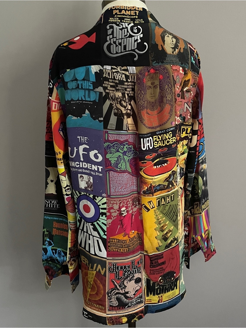 Unbreak.IT Colourful Pop Art Postcard Print Silk Tunic Blouse - Small - Picture 14 of 16